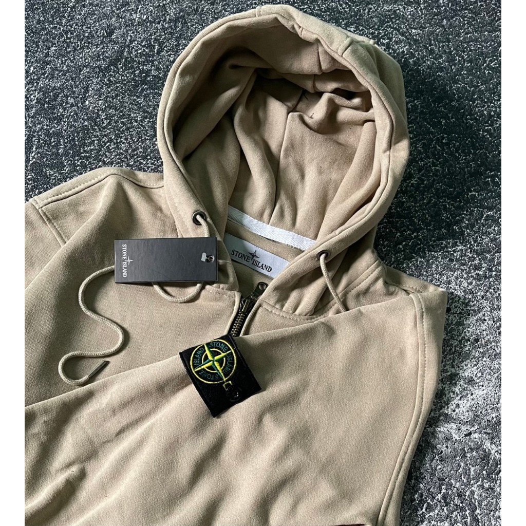 JAKET HOODIE ZIPPER STONE ISLAND FULL LABLE AND TAGG REAL PICTT