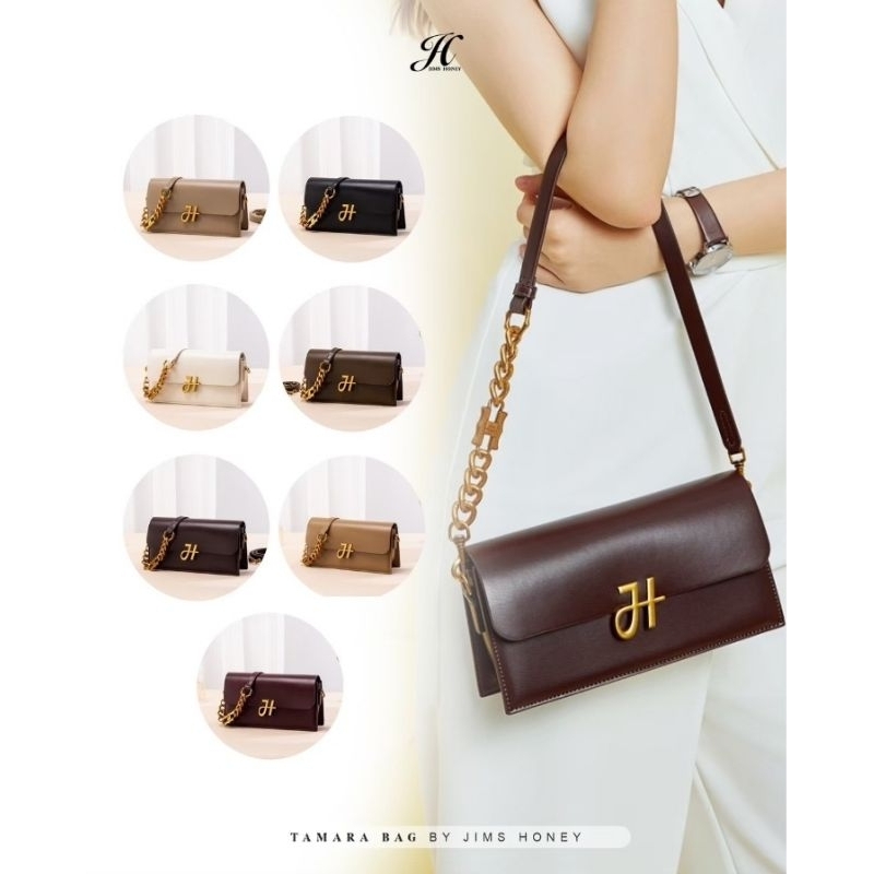 tamara bag jimshoney tali rantai gold bakar / tas dapat 2 tali