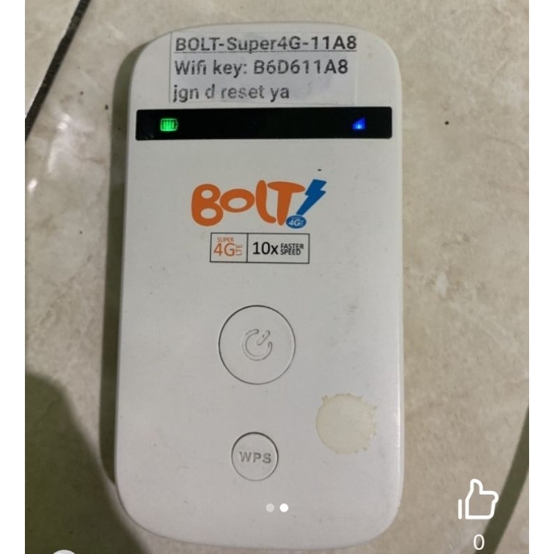 MODEM WiFi BOLT ZTE MF90 Unlock semua jaringan