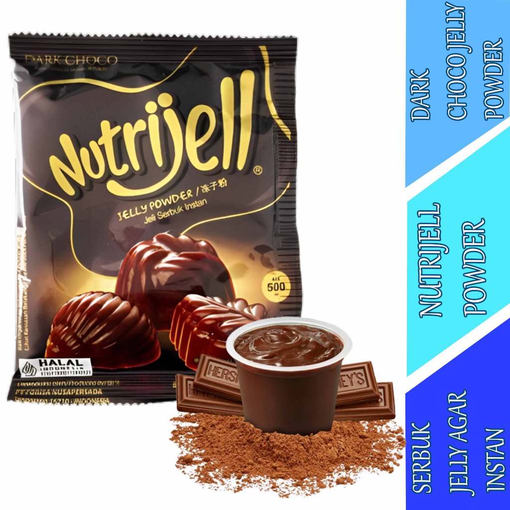 

Dark Choco Jelly Powder - Nutrijell - Serbuk Jelly Agar Instan - 24gr