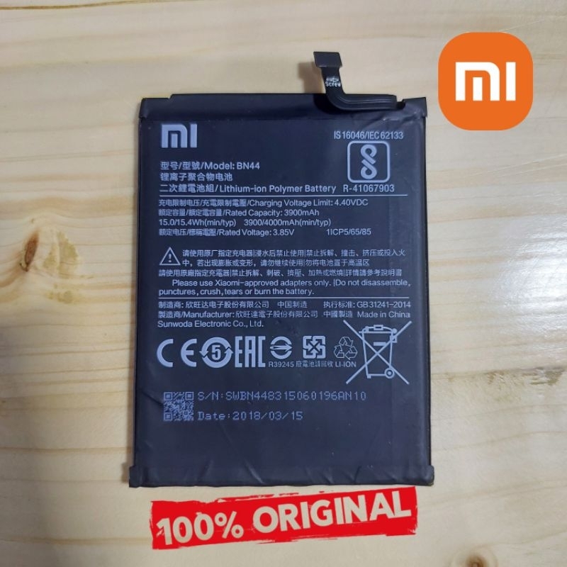 BATRE BN44 BATERAI BN 44 BATTERY XIAOMI REDMI POCO MI 100% ORIGINAL COPOTAN