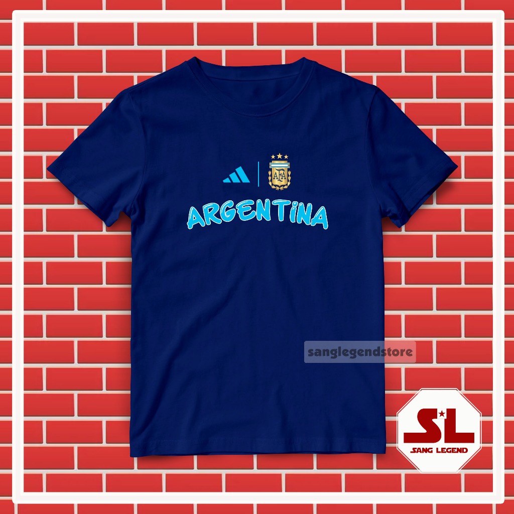 KAOS BAJU TSHIRT DISTRO BOLA NEGARA ARGENTINA CODE 007