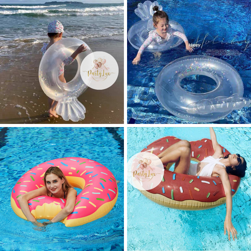 Pelampung Ban Renang Anak Mermaid / Ban Berenang Dewasa / Ban Renang Donut / Ban Renang Kerang