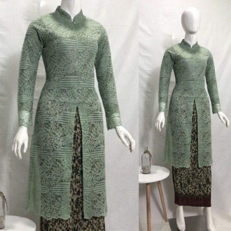 KODE E72B Tunik Brokat Busui Kebaya Kekinian Kebaya Brokat TerbaruStelan Tunik BrokatTunik Kerah San