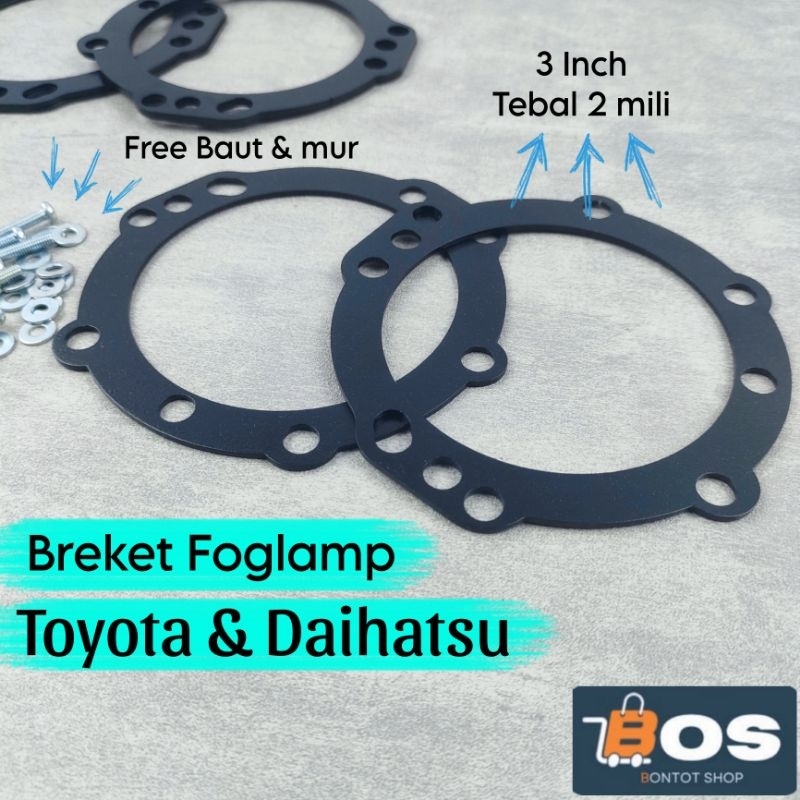 Bracket Foglamp Toyota Daihatsu Biled 3inch Avanza Xenia Terios Rush Sigra Calya Agya Ayla Universal