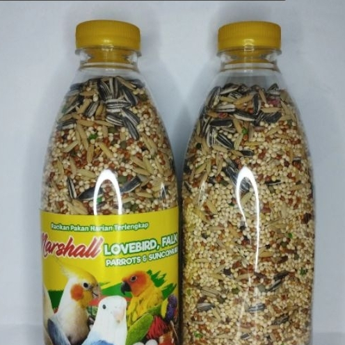 Marshall Pakan Burung Love Bird,Falk, Parrots, /Pakan Lovebird Komplit Mix
