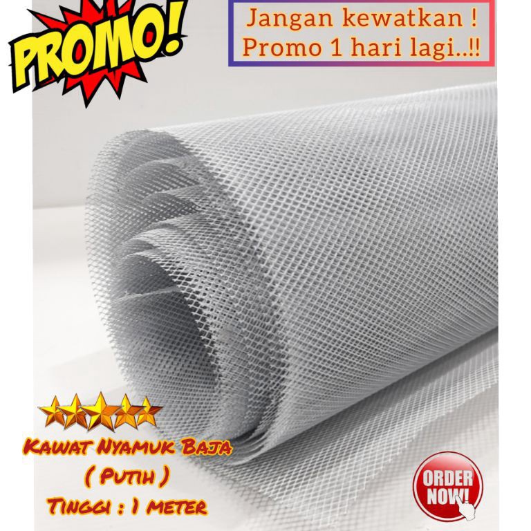 Harga Bersahabat Kawat Nyamuk Parabola Wiremesh Pintu Baja Anti Tikus Kawat Tebal Warna Putih