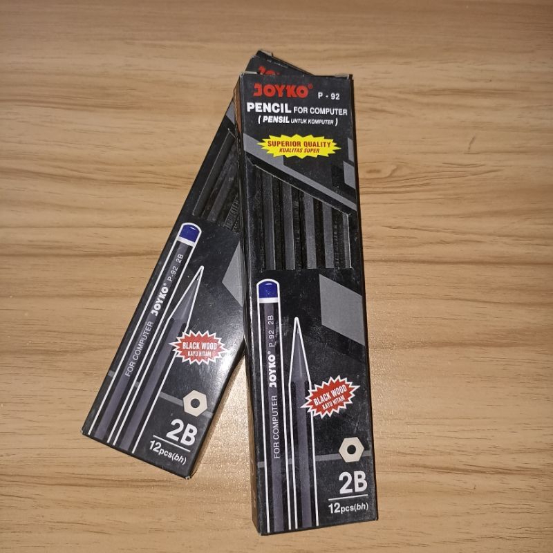 

Pensil 2B Joyko P-92 | Black Wood (1 pack isi 12 pcs)