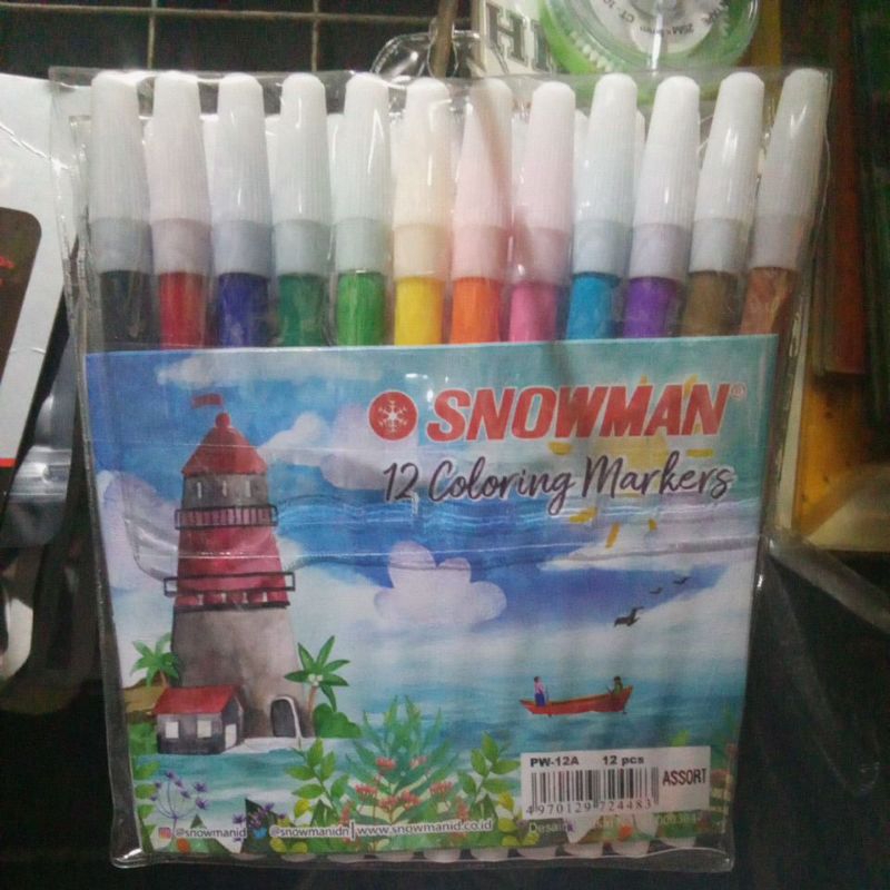 

Spidol snowman 12 colour marker 1 pack