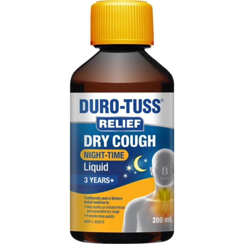 Duro-tuss Relief Dry Cough Batuk Kering Night Usia 3th+ 200 ml Australia