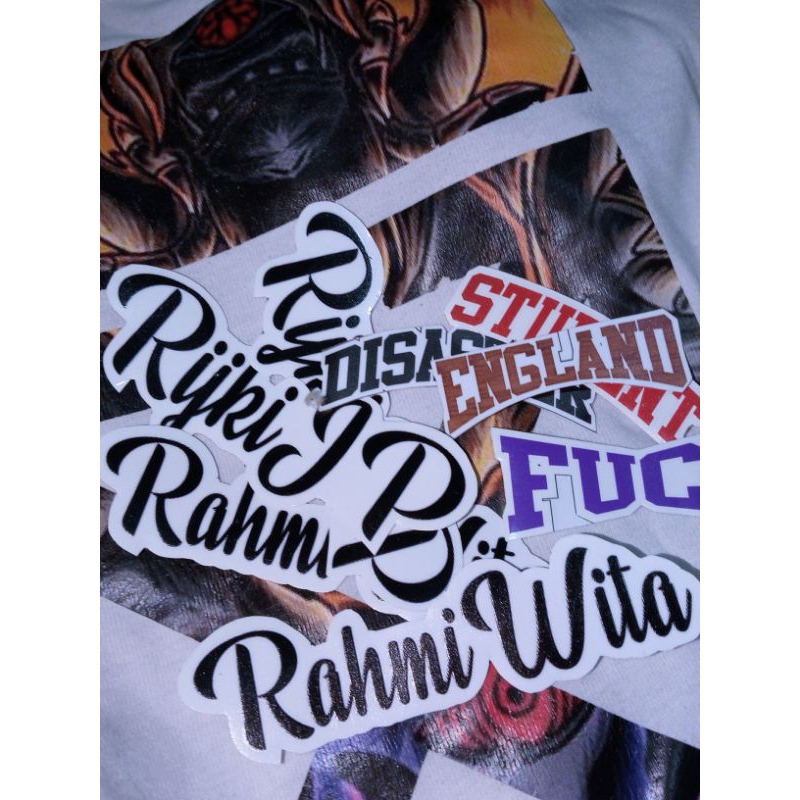

STICKER NAMA REQUES BEBAS DESAIN