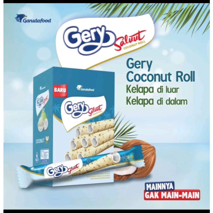 

gery salut coconut roll box isi 24pcs x 7gr saluut