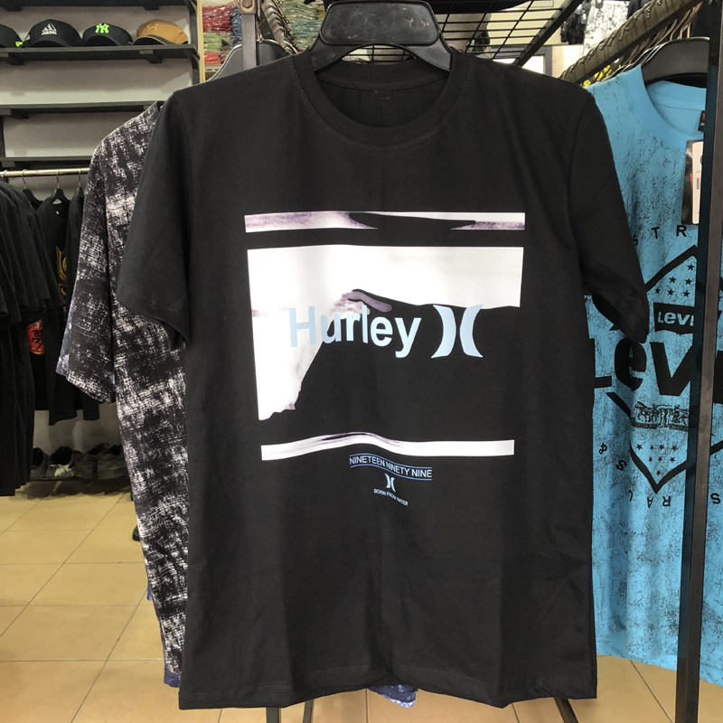 Kaos Hurley New Tshirt 100% Cotton Black | Shortsleeve & Longsleeve | Tangan Pendek & Tangan Panjang