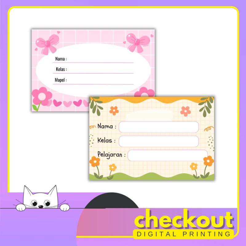 

Stiker Buku Mata Pelajaran Mapel | Stiker Sekolah | Stiker Nama Buku