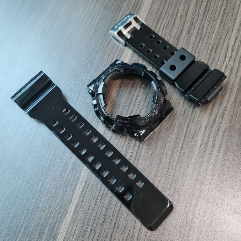 BNB BEZEL STRAP G-SHOCK GA-100 GA-110 GA-120 GD-120 FULL BLACK GLOSSY