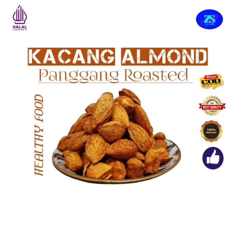 

Kacang Almond Panggang Rasa Susu 250 Gram Gurih Renyah