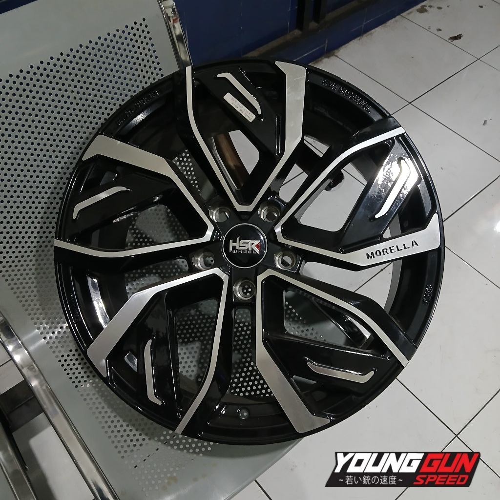 Pelek Racing Toyota Camry Ring 18 Velg HSR Ring 18 Morella Black Machine Face