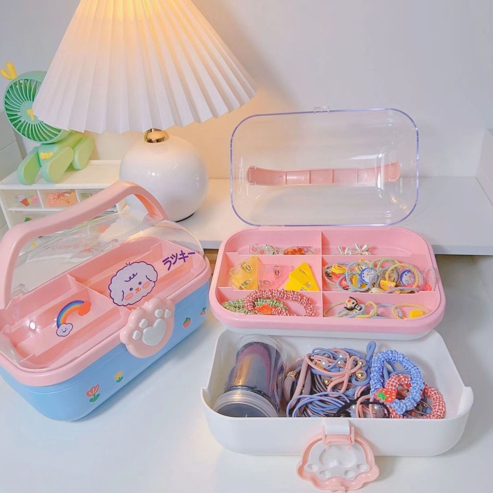 WOW Kotak Penyimpanan Jepit Rambut Anak Aksesoris Kosmetik Obat P3K Serbaguna  KO5