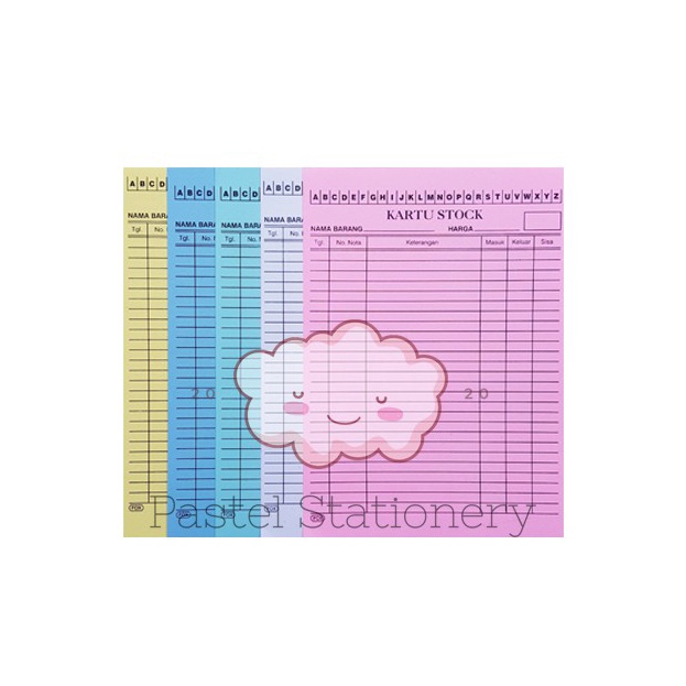 

HJ6 Kartu Stok Barang Gudang Besar A4 Inventory Stock Card A4