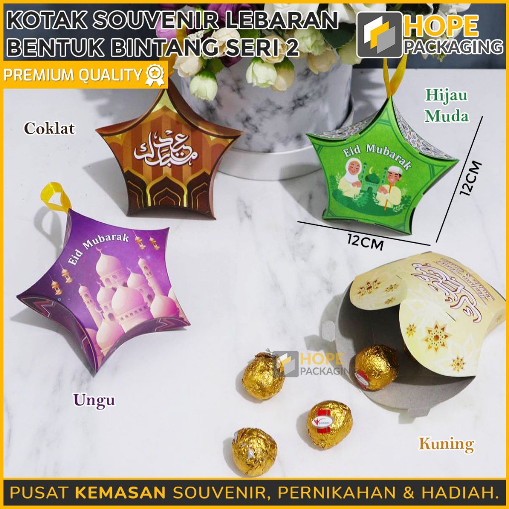 

DAHSYAT Kotak Souvenir Idul Fitri Bentuk Bintang Box Bingkisan Kotak Permen Coklat Lebaran Tas Goodie Bag Hampers Lebaran Dus Lebaran Souvenir Permen
