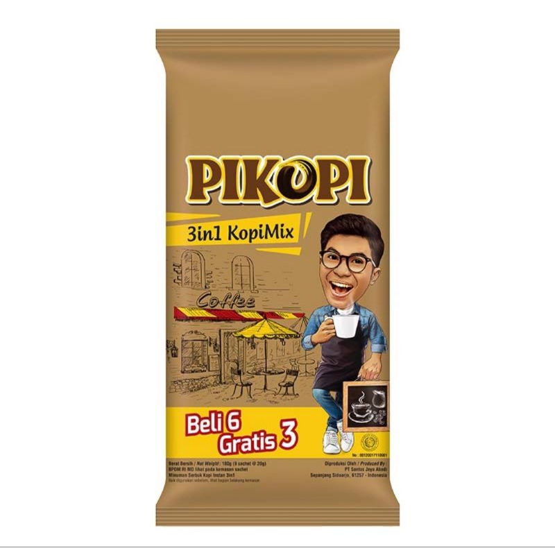 

Pikopi Kopi Instan 3 in 1 KopiMix 9 x 20 g