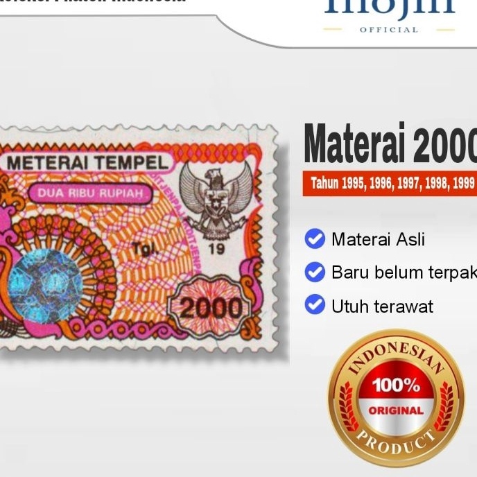 

KP8 Materai 2 Tahun 1996 1997 1998 1999 Perangko Matrai Tempel Lama Asli Original Pos