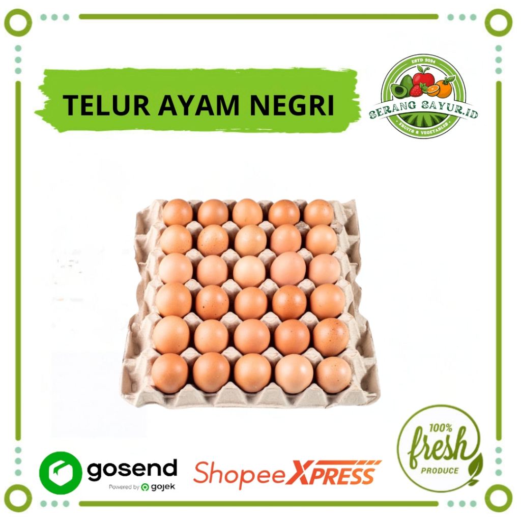 

[INSTAN SERANG] TELUR / TELOR AYAM NEGRI 500 - 1KG