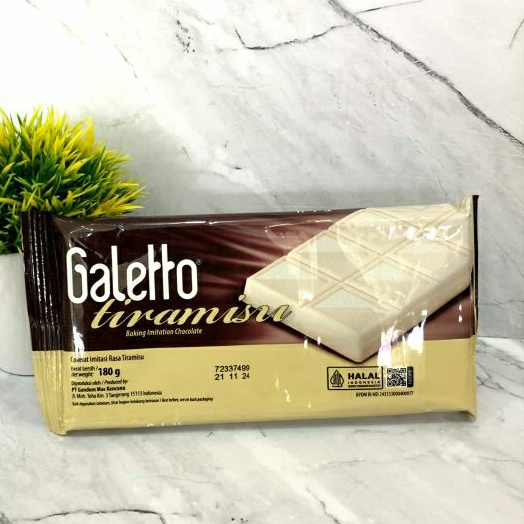 

Galetto Tiramisu 180gr Coklat Compound Batang