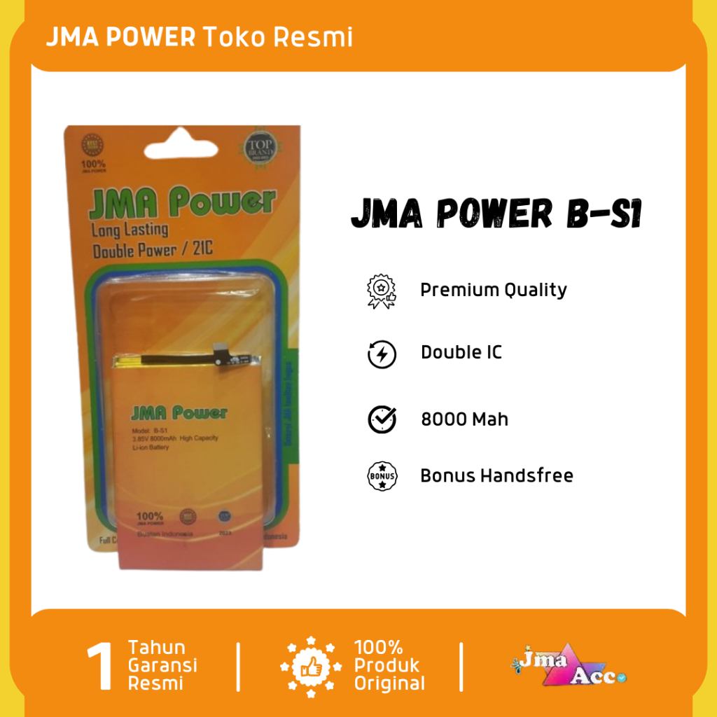 Baterai JMA Power Double Power Vivo B-S1 For Y21 / Y21S / Y21T / Y33S 4G / Y33T