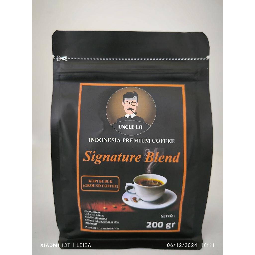 

KOPI BUBUK "SIGNATURE BLEND" UNCLE LO - 200 gr