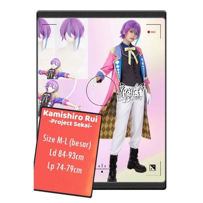 [ Rental ] Kamishiro Rui Project Sekali Cosplay Kostum Sewa Wig Manmei