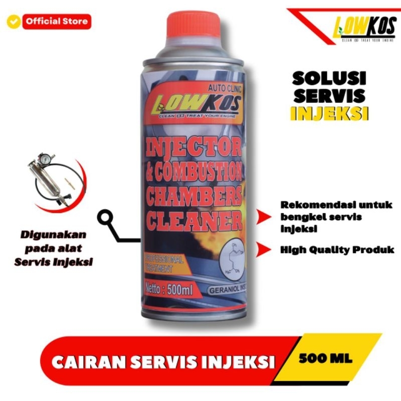 LOWKOS Cairan Infus Injeksi 500ml - Pembersih Injektor Motor dengan Alat Infus Injeksi