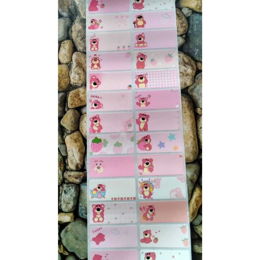 

STIKER NAMA STICKER LABEL NAME WATERPROOF ANTI AIR LOTSO