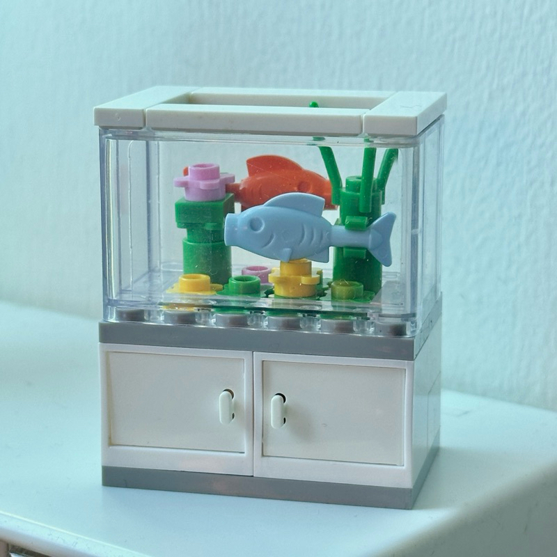 [moncheriland] lego mini fish tank aquarium bricks / puzzle akuarium ikan