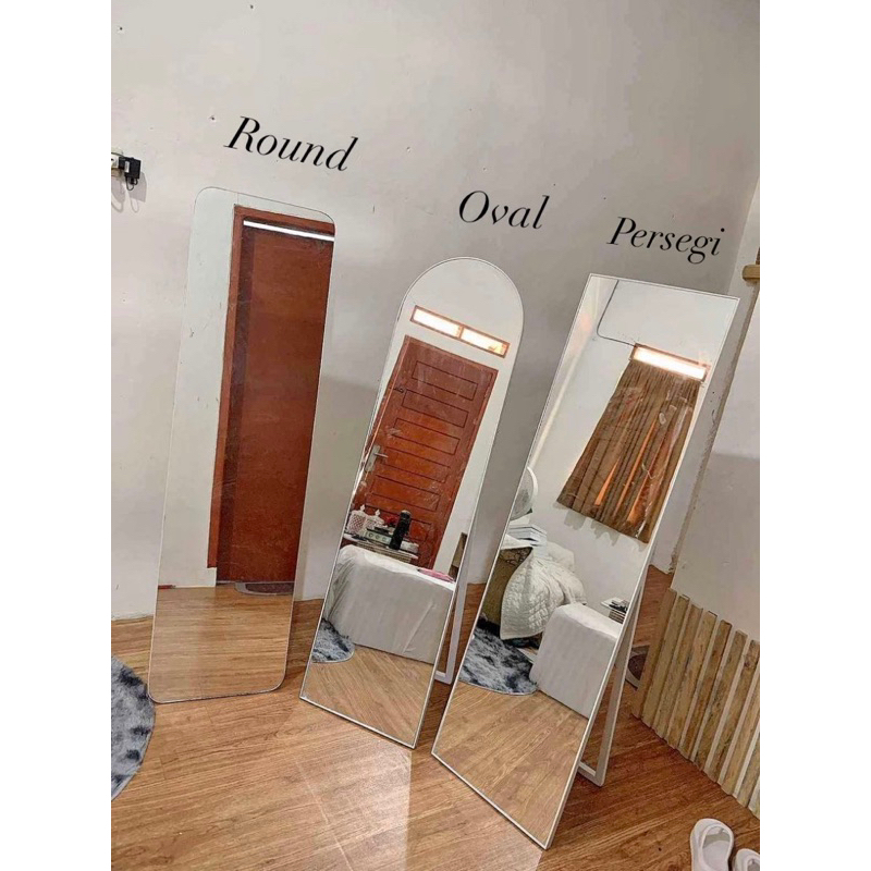 standing mirror frameless