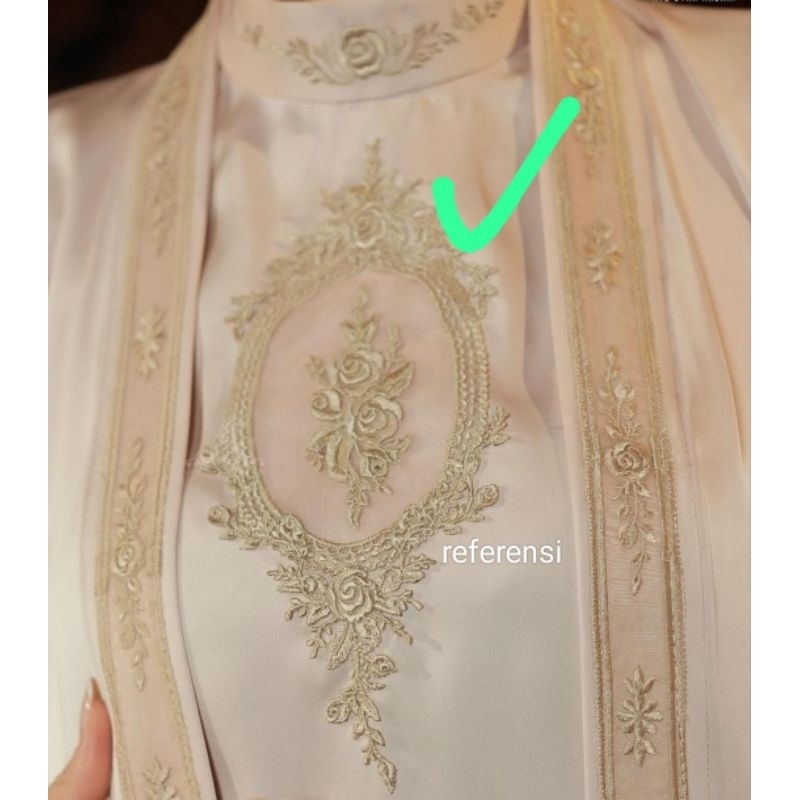 MIACHAN bordir aplikasi bunga mawar bordir tempel