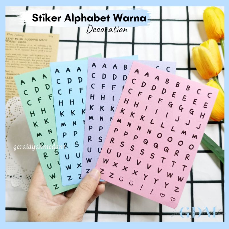 

Stiker Alphabet Warna Decoration