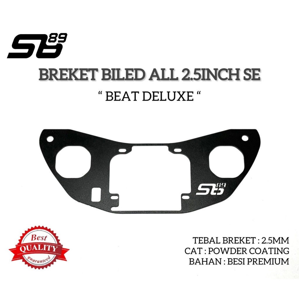 Bracket BEAT DELUXE Lampu Utama Projie Biled AES TURBO EXPERIENCE SE 2,5 inch 2.5mm HID