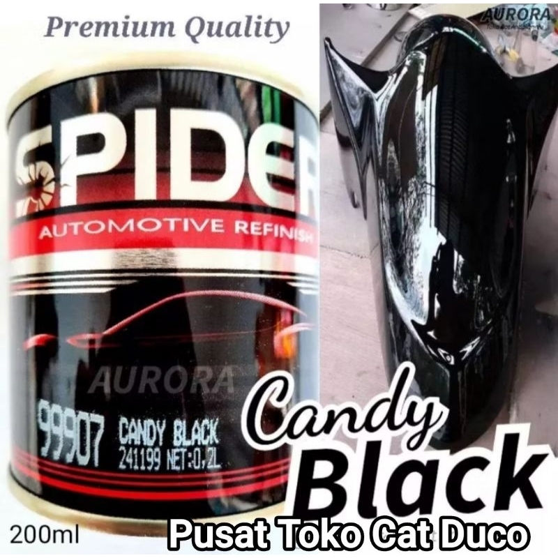 Cat Spider Candy Black 200ml cat Cendy Hitam kendi hitam transparan