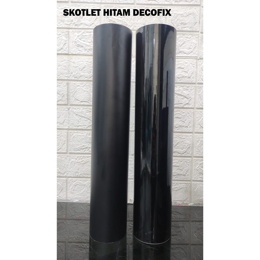 skotlet sticker hitam glossy hitam doff DECOFIX skotlet hitam