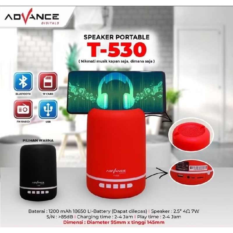 Speaker Portable Advance T-530/Speaker Mini Portable Advance T530 ORI