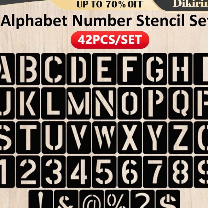 

Unggul Lettering Stencil Set Cetakan Huruf Stensil Penggaris Cetakan Huruf Angka Butterfly