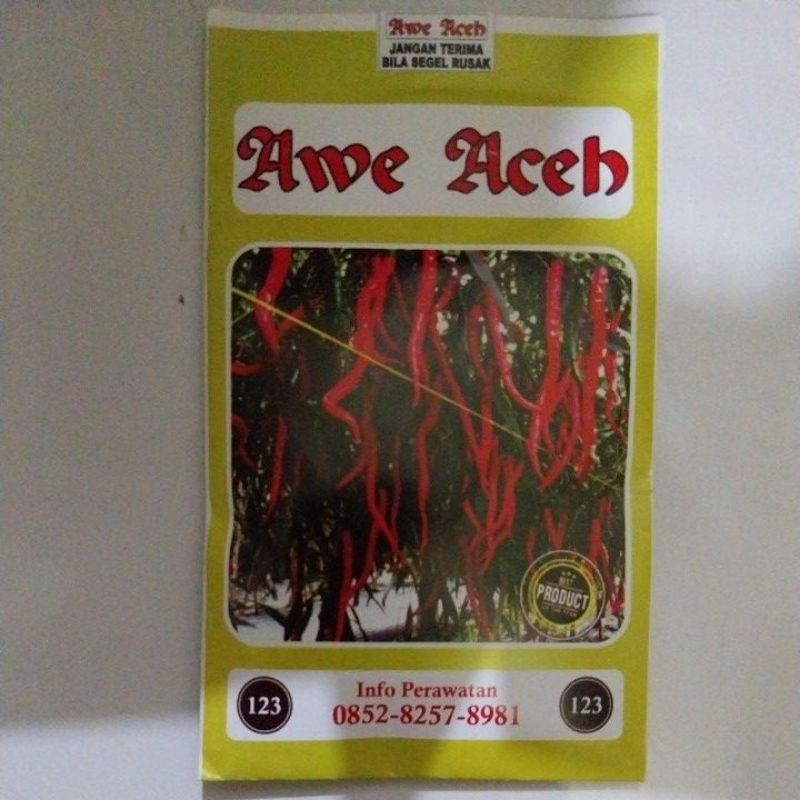 benih cabe Awe Aceh 10 gram benih cabe merah keriting Original
