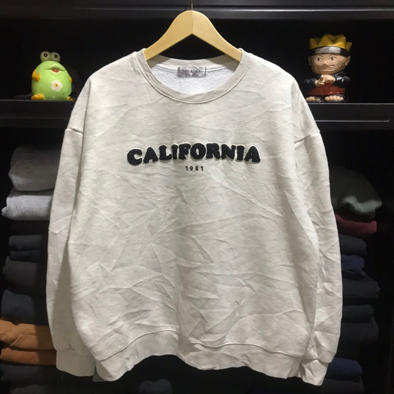 sweatshirt crewneck the aura california 2nd