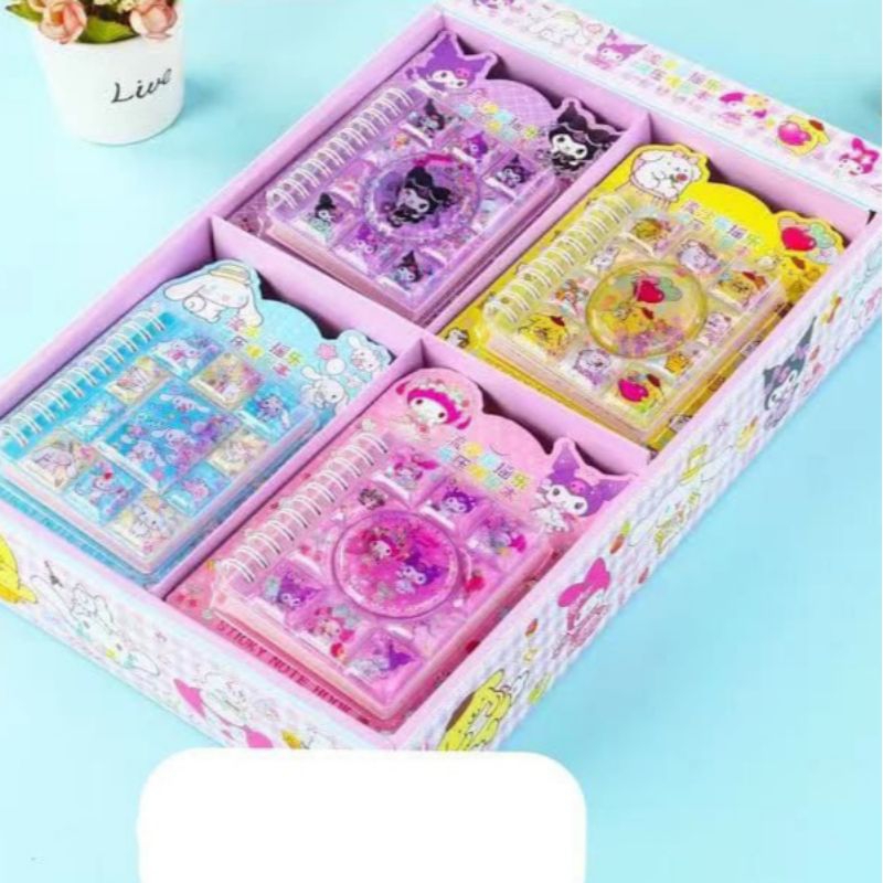 

[BISA PILIH] Buku Jurnal Air Manik2 Viral Note Ring Sanrio Melody Kuromi Cinnamoroll Pompompurin