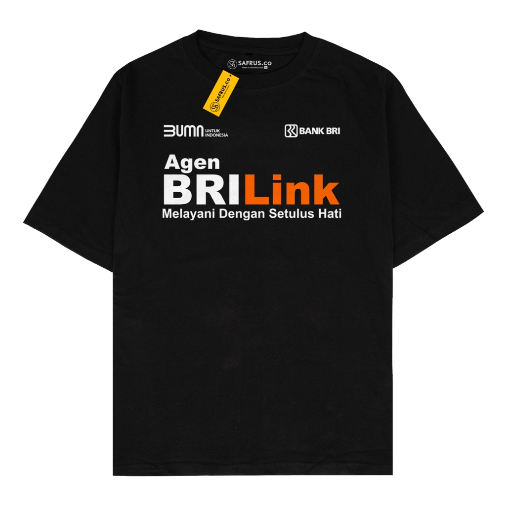 Kaoshan Co - Kaos Baju Distro BUMN Untuk Indonesia Agen Brilink Tshirt BRI Melayani Dengan Setulus H
