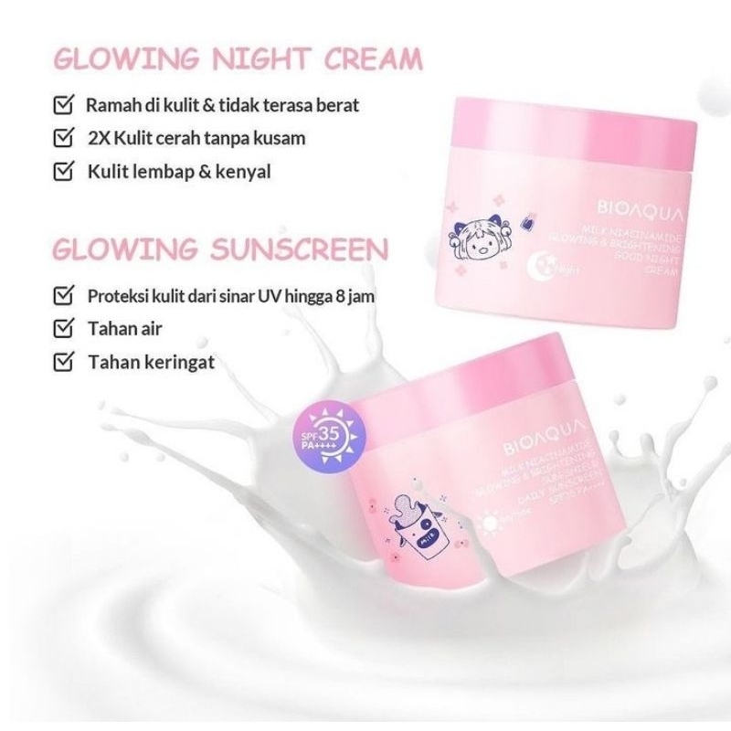 Bioaqua Milk Niacinamide Glowing & Brightening Skincare Anak