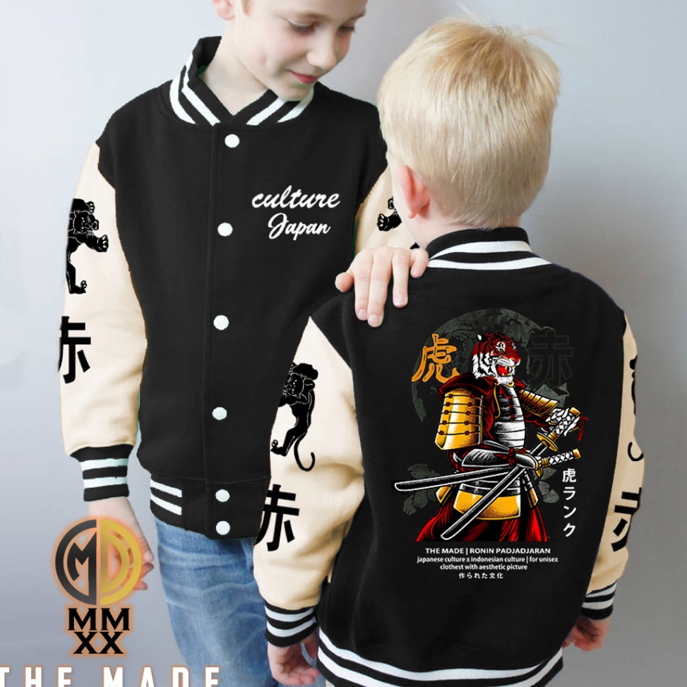 Sup3r Prm Jaket Varsity Anak 715 Tahun Motif Naga Yakuza Japan Culture x Indonesia Culture Jaket Bas