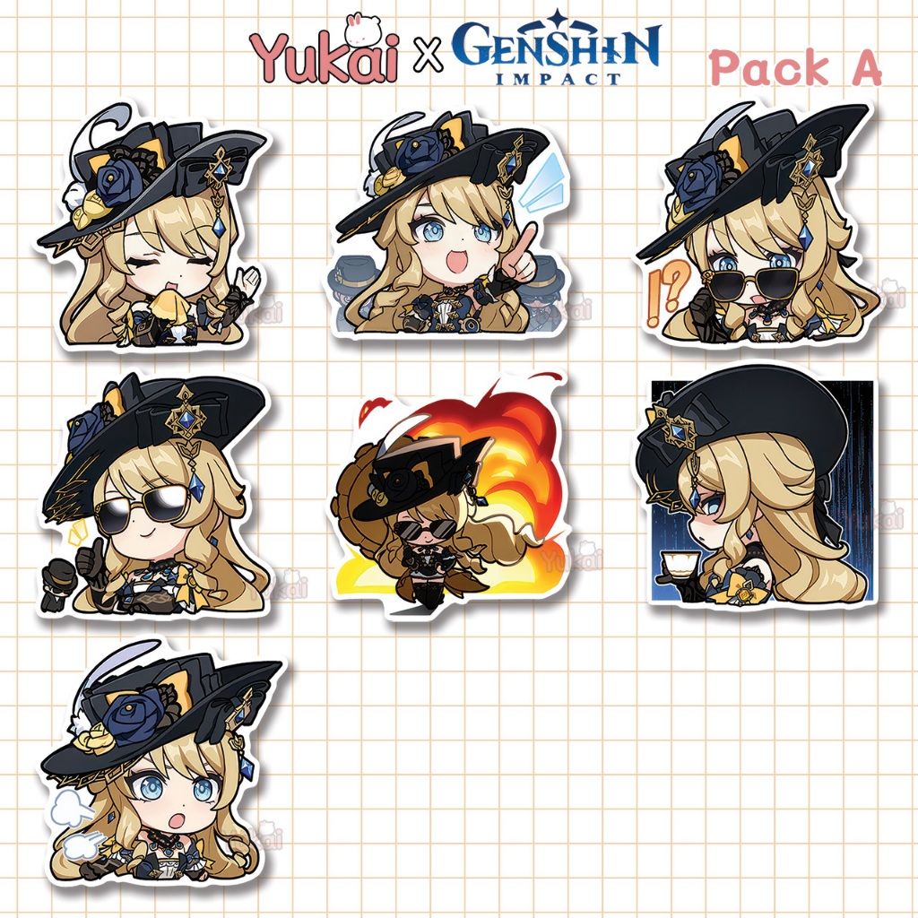 

Stiker Pack Navia Genshin Impact Premium, Sticker Anime Waterproof