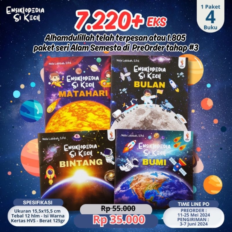 Ensiklopedia Si Kecil Alam Semesta Matahari | Bumi | Bulan | Bintang | Buku Sains Anak Penerbit Rana